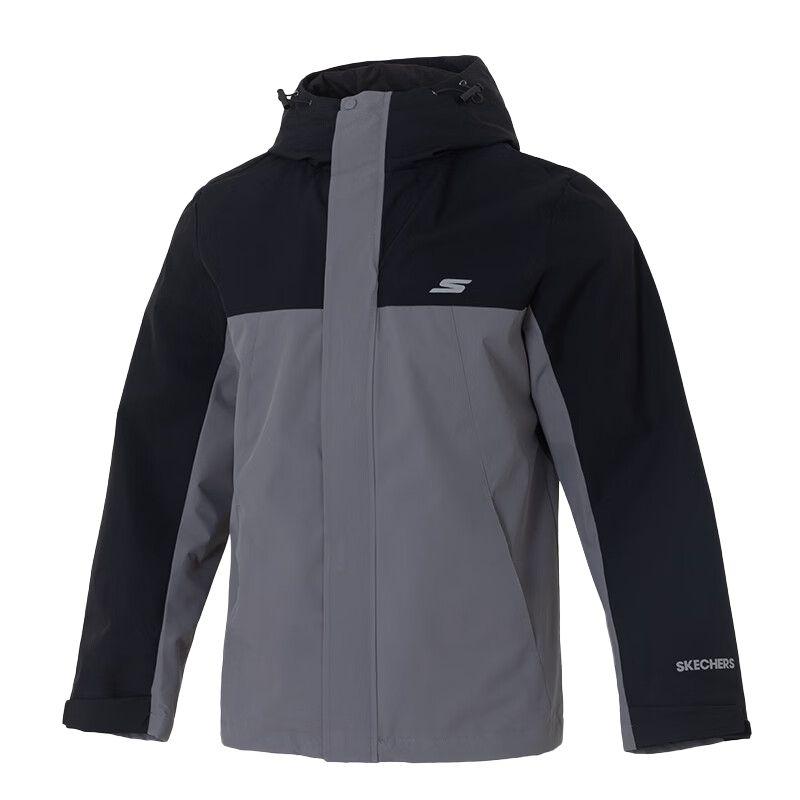 Skechers Fashion Sports Series Logo Letter Casual Comfortable Hoodie Jacket Men jackets P425M213-00Z8 S