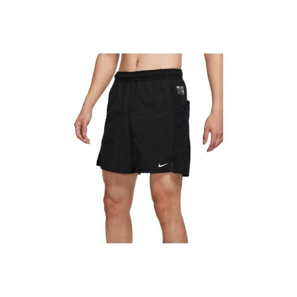 Nike Dri-Fit Solid Color Back Zip Pocket Straight Leg Shorts Men Bottoms Black DQ4817-010