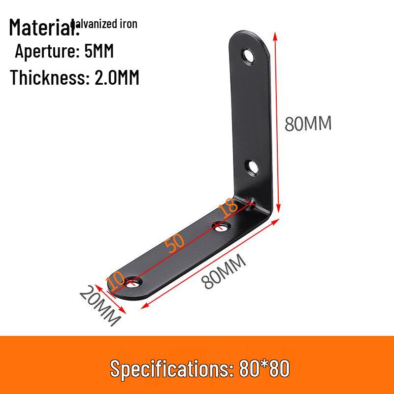 90° L-Shaped Angle Bracket for Table, Chair, Cabinet, and Shelf Support