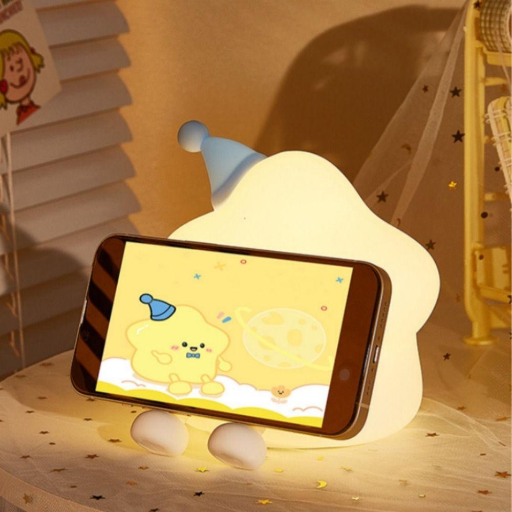 Long Edurance LED Night Light Rechargeable Kids Table Lamp Kawaii Touch Sensor Light  Gift