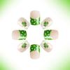Square Nail Tips Fake Nail Glues On Nail Stick On Nail Saint Patrick’s Day Press On Nail Artificial False Nail for Women