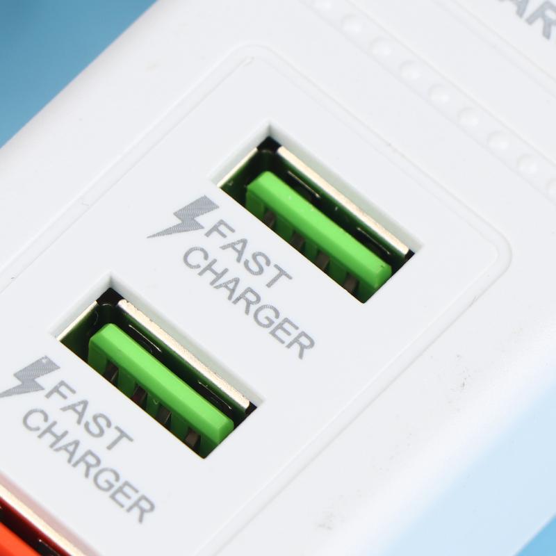 4 Ports Usb Quick Charger Charging Usb C Charger Power Strip Multi Splitter Adapter Portable Travel Charger