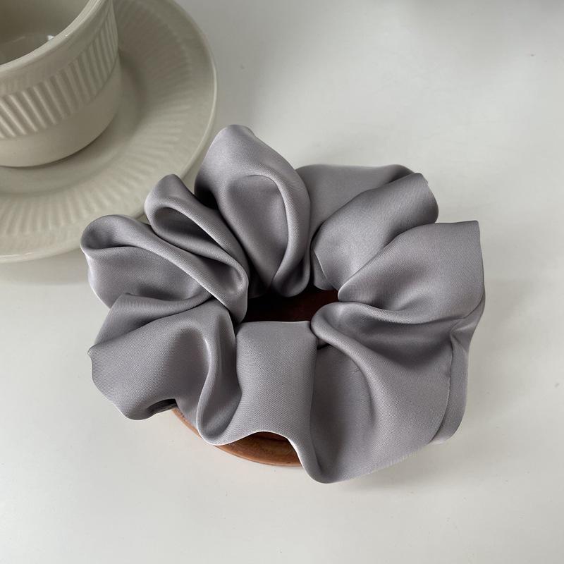 Luxury Satin Hair Tie: High-End French Design, Korean Leather Style