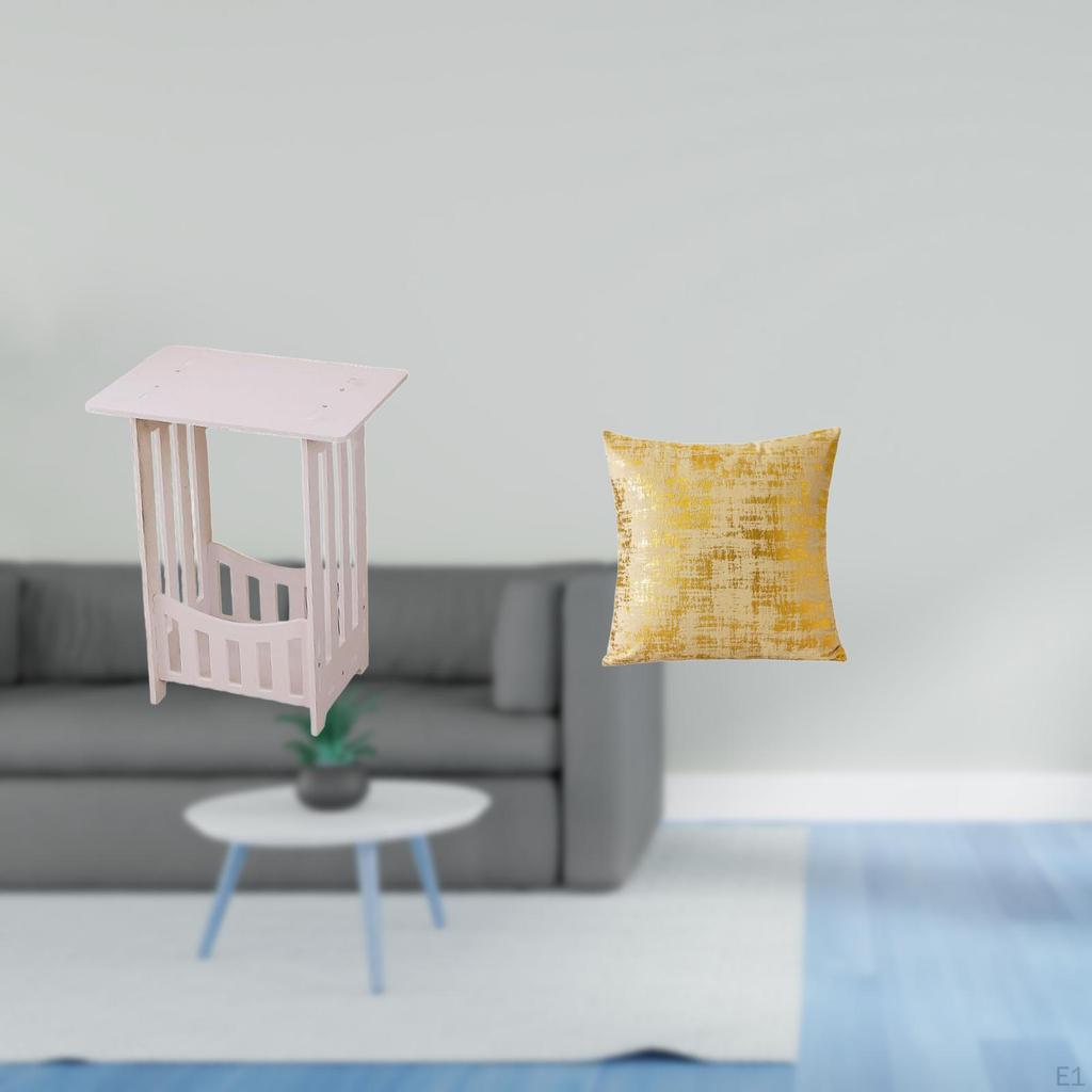 Portable Bedside Table And Elegant Throw Pillow Cover for Practical Home Decoration in Hotel Room