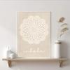 Abstract Mandala Wall Art Yoga Beige Bohemia Prints Inhale Exhale Canvas Painting Posters Line Flower Pictures Living Room