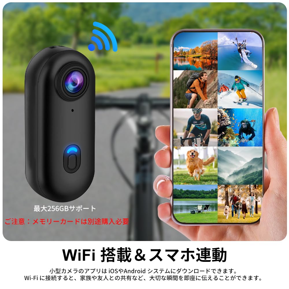 OBEST Compact Action Cycling Smartphone Wearable 30m Design for Waterproof Case Japanese Instruction SD Card Not Included Camera, 4K, 120-Degree