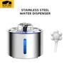 Pet Water Fountain 304 Stainless Steel Automatic Cat Drinking Fountain  2.5L Smart Water Dispenser with Transparent Window