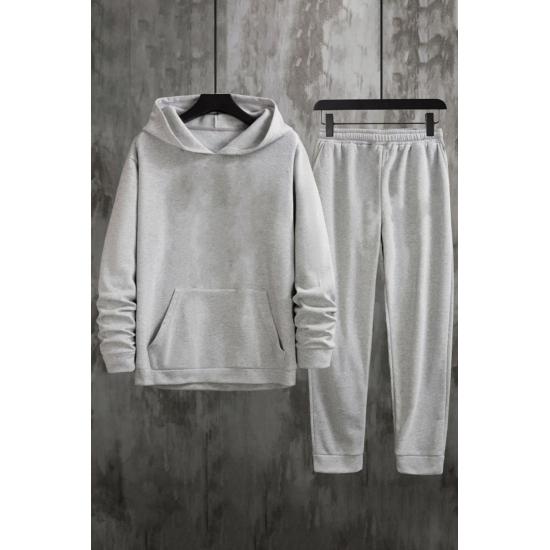 Set de trening cu glugă unisex cu imprimeu la spate fluturi