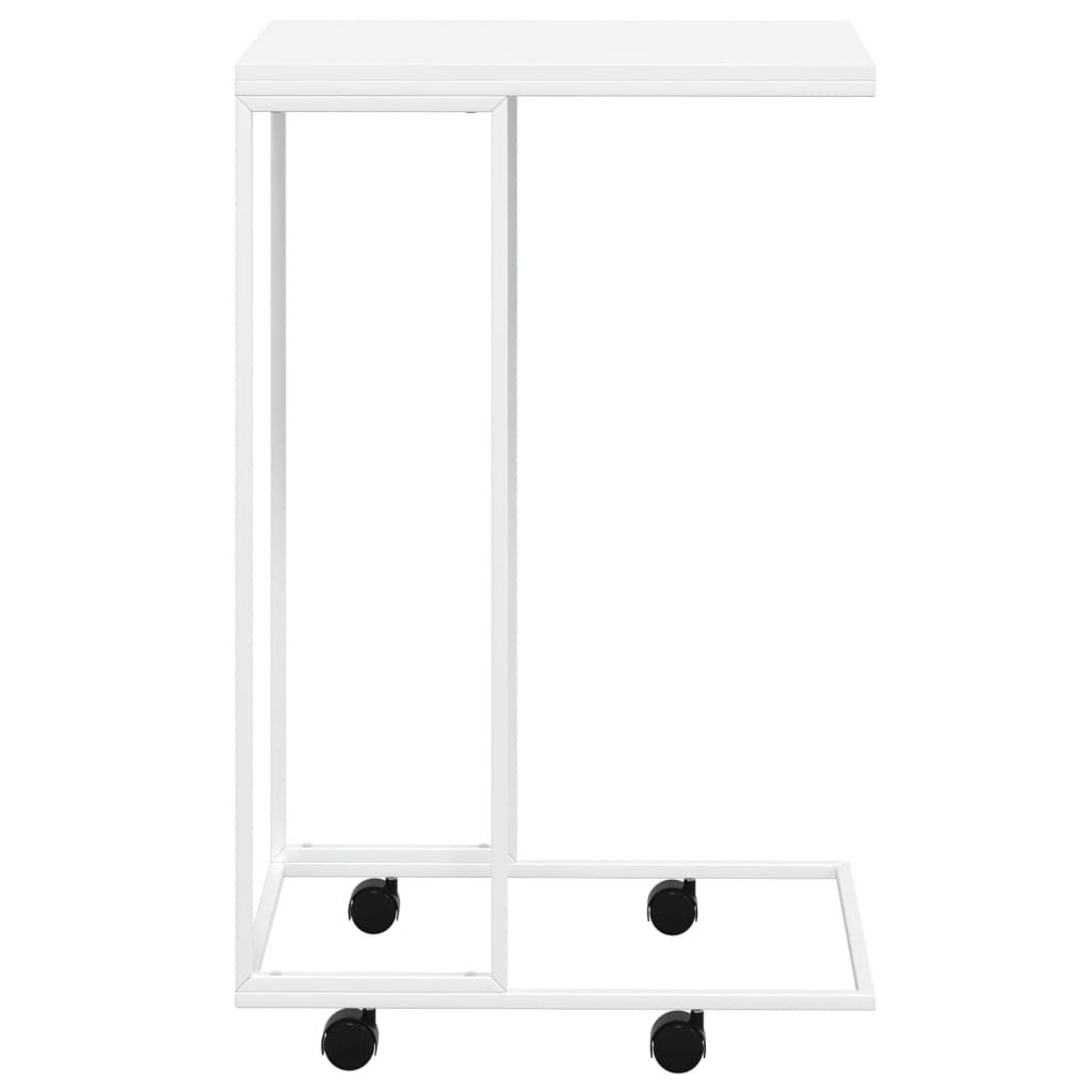 VidaXL Side Table with Wheels White 40x30x63.5cm Engineered Wood 343099