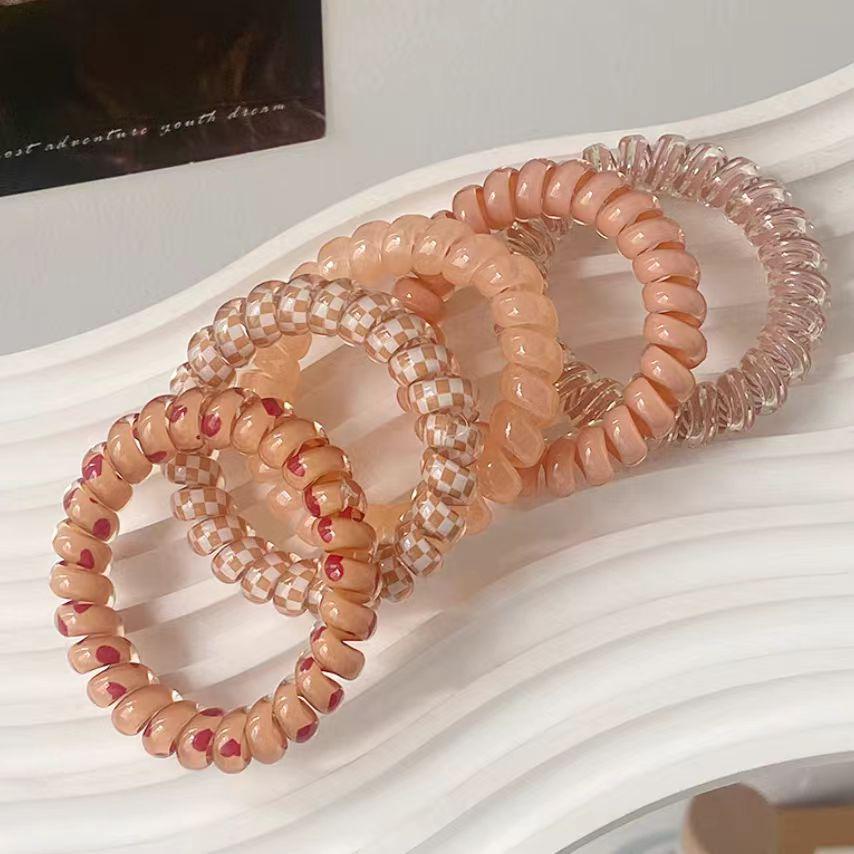 Gradient Elastic Hair Tie – High-Quality Telephone Cord Hair Accessory
