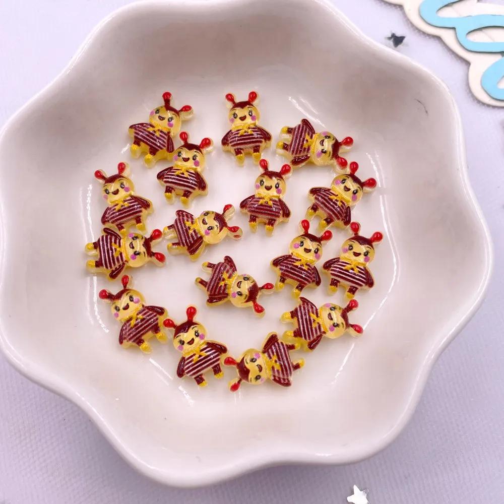 

50 шт., блестящие мини-кристаллы из смолы, красочные Мультяшные пчелы, дизайн ногтей с плоской задней частью, стразы, аппликация, сделай сам, свадебный декор для альбомов, L811 A