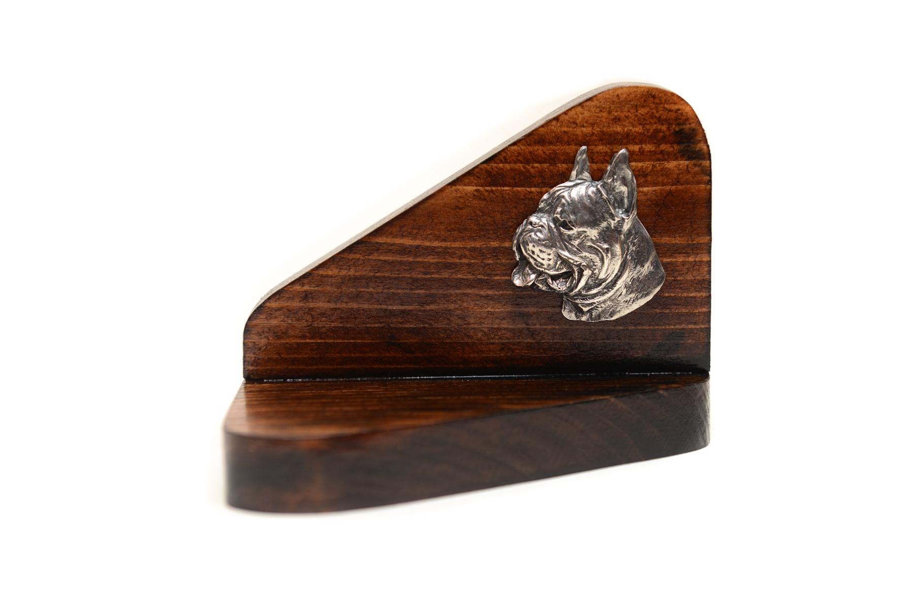 

Boxer, German Boxer I - wooden candle holder with a dog, tealight holder, a memorial place for a dog by Art-Dog brand коричневий
