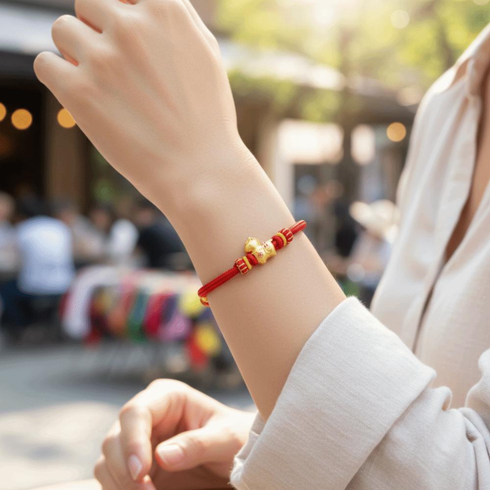 Zodiac Horse Horse Year Bracelet Hand-woven New Year Hand Rope Fortune Bracelet  Spring Festival