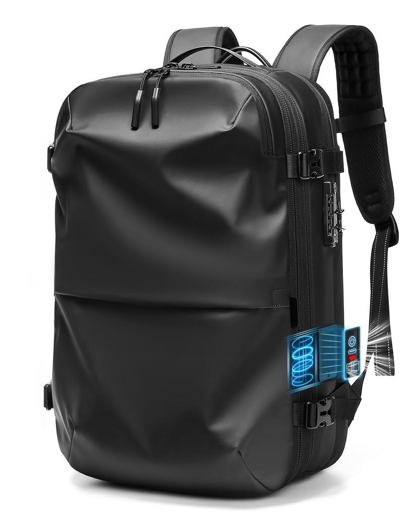 Sea Choice Business Backpack, Expandable Vacuum Compression Backpack, Large Capacity 60L, Carry-on Compatible, One-Touch Compression, Waterproof,