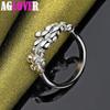 925 Sterling sølv tre blomster ring smykker
