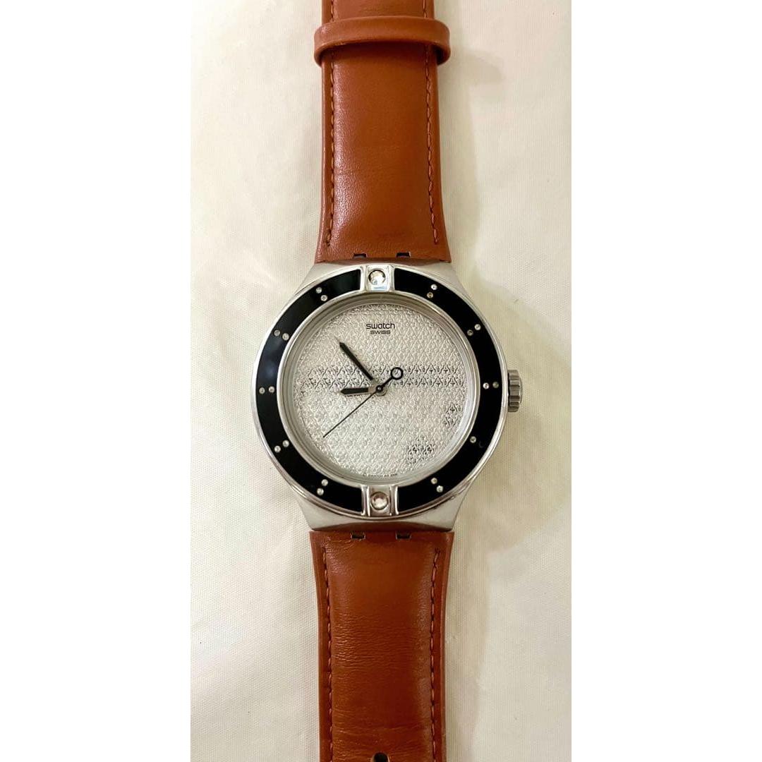 Used Swatch SWISS watch quartz brown belt