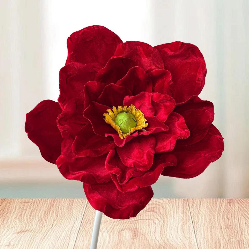 3D Fabric Floral Photography Accessory for Celebrations Red Wedding Decor