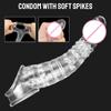 Delay Ejaculation Elastic Crystal Penis Ring Male Reusable Condoms Testis Bondage Cock Extender Sleeve Sex Toys for Men