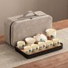 Xishi Teapot Huang Ru Kiln Travel Kung Fu Tea Set Household Portable Teacup Teapot Light Luxury Business Gifts