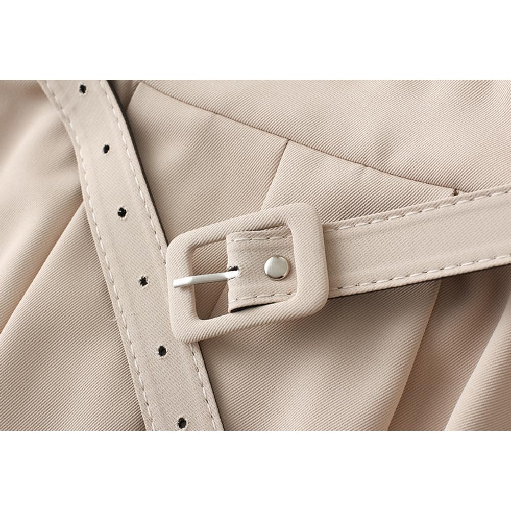 KANO SEIKA Saia Plissada Evase Abaixo do Terno Plus Alta Adequada para o Dia a Dia Cor Sólida Saia Feminina, Saia, Joelho, Linha A, Saia, Roupa de Baixo para Meninas,