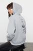 Women's Fashionable Stylish Sweatshirt Purple Printed Oversize Wide Fit Hooded Thick Fleece Knitted Sweatshirt