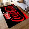 "Red and Black Coca Cola Logo Carpet for Living Room Decoration" Suitable for Use As an Anti-slip for Living Room Bedroom Sofas