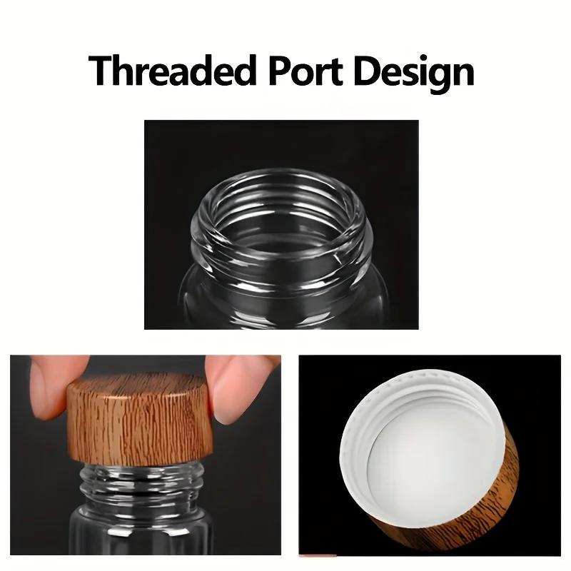 3/6pcs Mini Glass Dispenser Bottles - Ounce Portable Containers, Suitable for Traveling, Picnics, Camping, and Kitchen Use