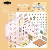DIY Miniature Scene 3D Stickers Decorative Landscaping Stickers Kawaii Visual Stacking Sticker