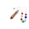 Natural Stone Crystal Agate Hexagonal Column Necklace Jewelry Accessories Pendant Pendulum Pendant L05