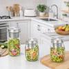 Portable 16/24 Oz Salad Glass Jars Leak-Proof with Sauce Cup Mason Jar Transparent Sealed Food Storage Jar Home Office