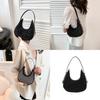 Chic Silver Crescent Bag For Women Featuring Soft Pu Material And Sleek Street Style Ideal For Daily Outfits