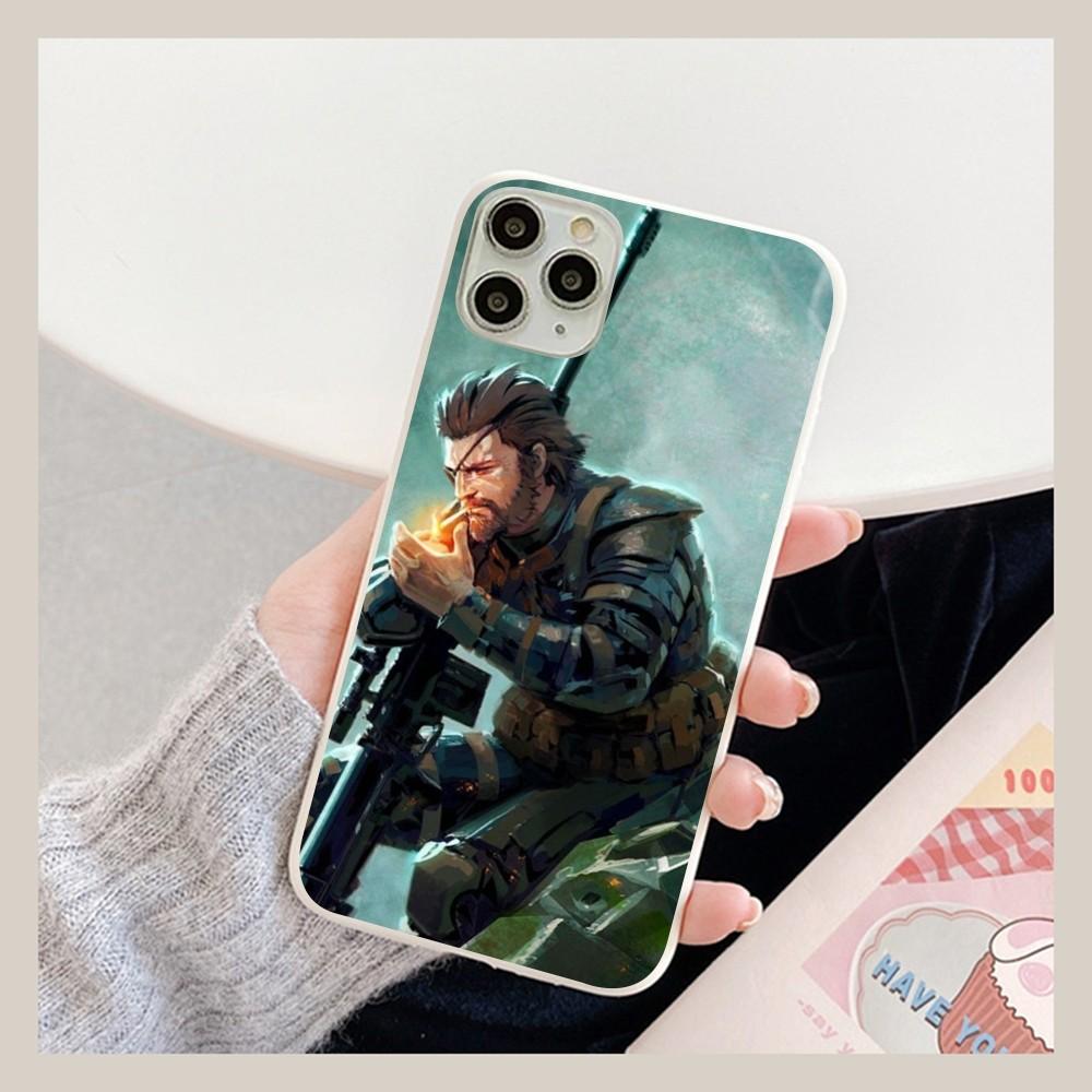 M-Metal Gear S-Solid Game Phone Case For IPhone 14 11 12 13 Mini Pro Xs Max 8 7 6 6S Plus X XR Solid Candy Color Case