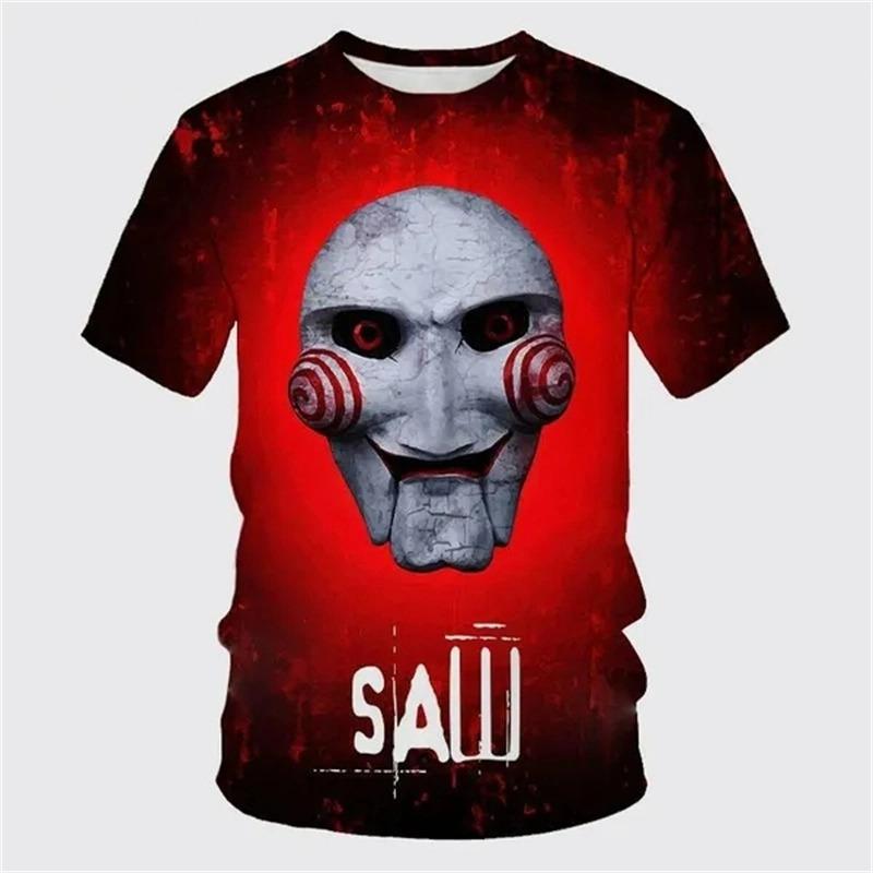 Fashion Billy The Billy Is A Puppet - Saw 3D Printed Women's Men's T-Shirt Horror Pattern Anime T-shirt Top
