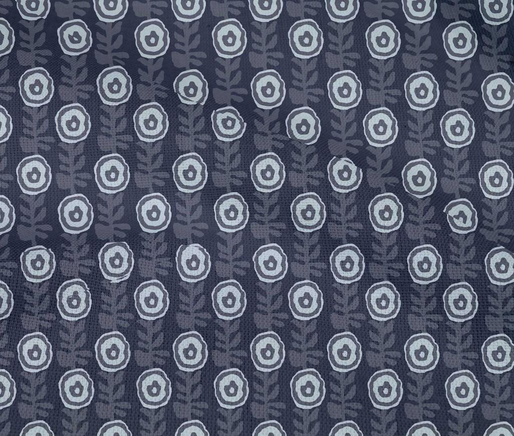 oneOone Cotton Flex Fabric Leaves & Floral Block Printed Craft Fabric BTY 40 Inch