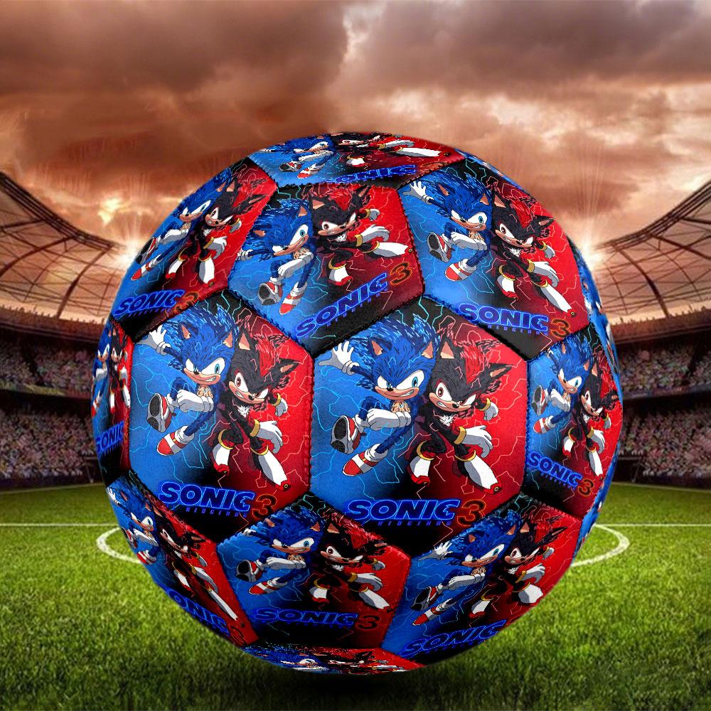 1pc Sonic the Hedgehog Soccer Ball Size 5 Indoor Soccer Ball Fashion Colorful Backyard Game - Great For Sports Fans Gift HE40