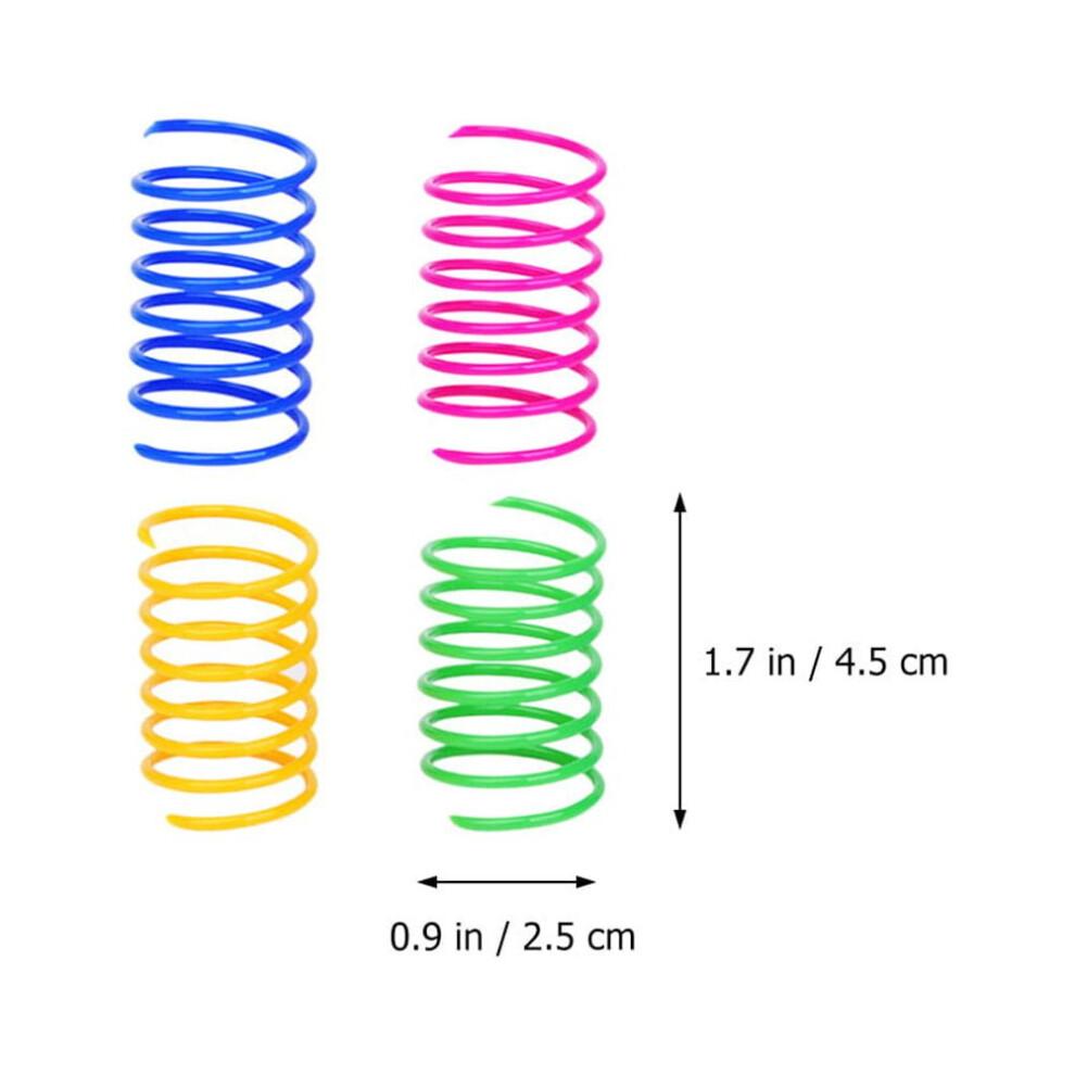 40 Pieces Durable Rubber Spring Toys for Cat Play and Interaction Assorted Color