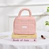 Large Capacity Hand-held Makeup Bag Quilted Portable Toiletry Bag Puff Square Cosmetic Bag  Home