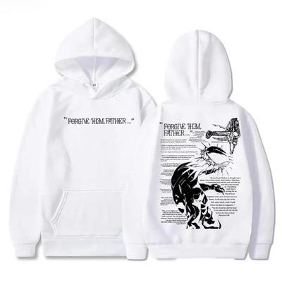 Christliches Jesus Merch vergibt Vatertags-Bibel bedruckter Hoodie Herren Streetwear Hip-Hop Sportbekleidung Freizeit-Top