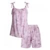 Shop   Women StrAp A Line Shirring Shorts pAjAmA Set chA wSet 21371 Pink