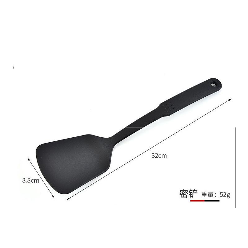 Nylon Kitchen Spatula with Long Handle - Rectangular Turner for Nonstick Cookware One Size