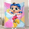 Popular True Rainbow Kingdom Throw Soft Coral Fleece Blanket 310gsm Fluffy Warm Throw for Sofa Bed Couch Bedroom Decor