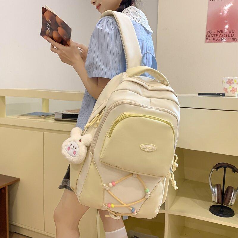 Женская школьная сумка с цветными блоками — фото 17