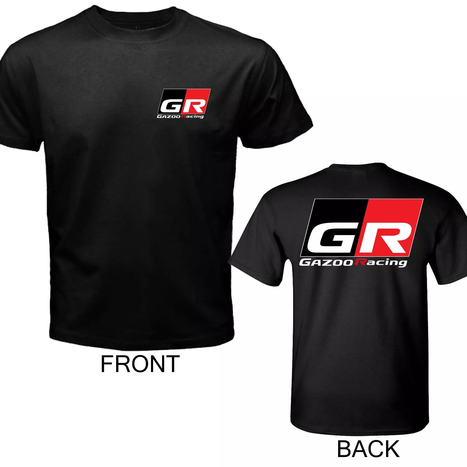 

Summer high-quality GR Gazoo racing Japanese Tuner men s black size graphic short-sleeved shirt 4XL