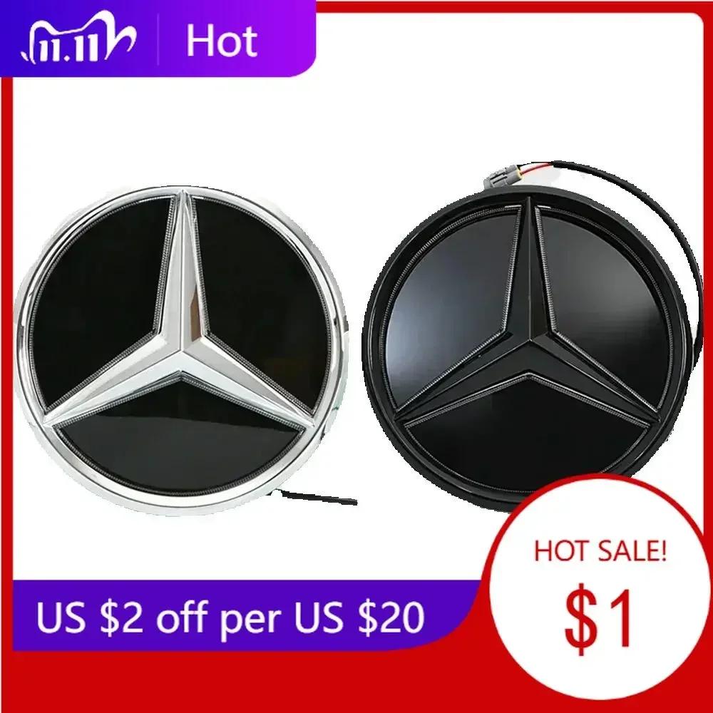 Samolepka na auto Pro Mercedes Benz Pro Mercedes Benz W176 A180 A200 A250 Přední mřížka Hvězda Logo 3D Zrcadlový znak S LED osvětlením Ch