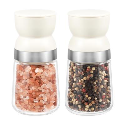 VKCHEF Pepper Manual Salt White Salt Japanese Set of Adjustable Grind Ceramic Spice Suitable for Izakaya Crystal Sichuan Pepper Easy Convenient