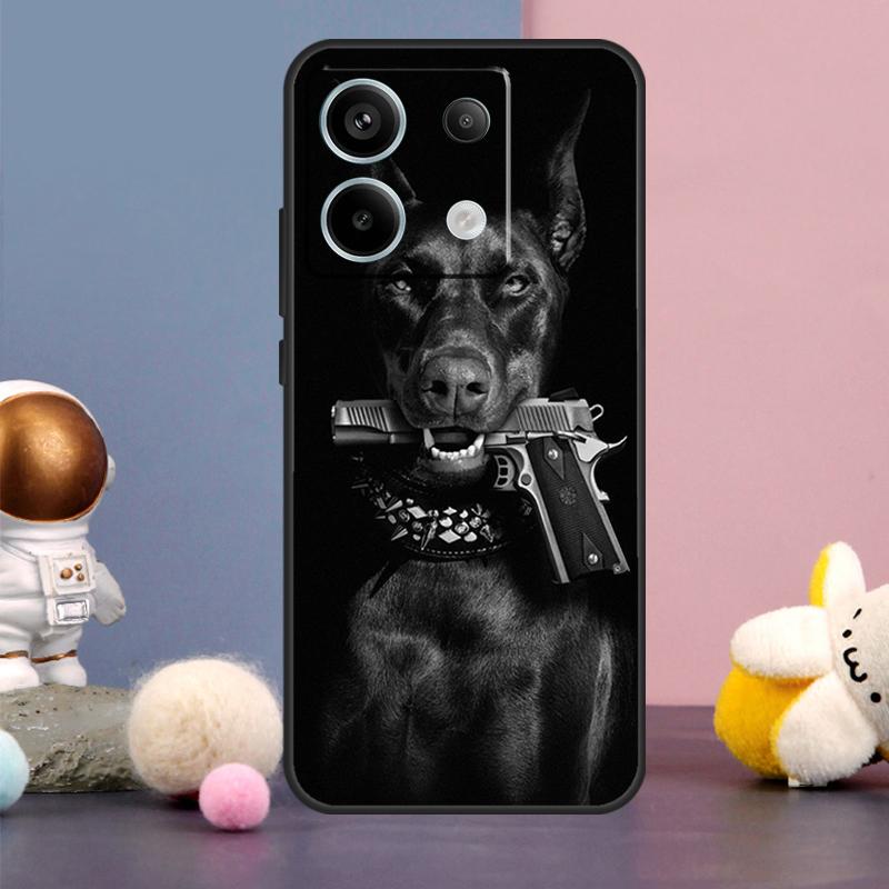 Dackel Dobermann Hunde Hülle Für Xiaomi Redmi Note 13 9 10 11 12 14 15 Pro Plus Redmi 15 15C 14C 10C 12C 13C Abdeckung