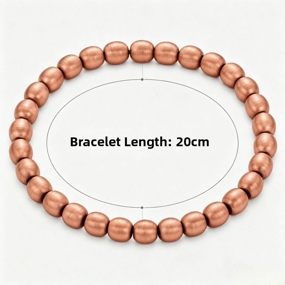Pure Copper Pure Copper Bracelet Smooth Beads Beaded Bracelet Copper Bead Bracelet Women Men