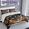 3pcs Custom Name Wolf Native American Spirit Bedding Set Printed Bedding Set Duvet Cover Closure Includes 1 Duvet Cover & 2 Pillowcases Bedroom Decor