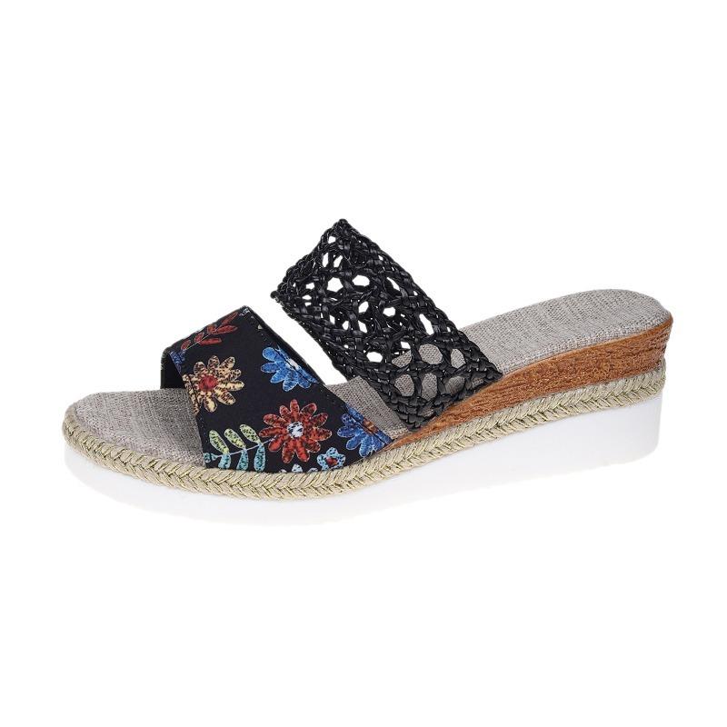 Summer Wedges Slippers Women Brand Flats Sandals Slingback Flip Flops Shoes Woman 2025 Trend Casual Slides Fashion Zapatos Mujer