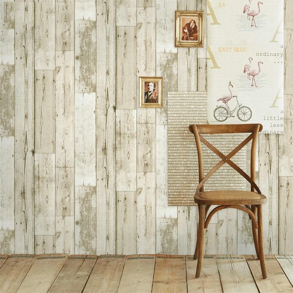 Self Adhesive Vintage Wood Grain Wallpapers Roll PVC Retro Contact Paper for Walls Desk Kitchen Cabinets Countertops Waterproof